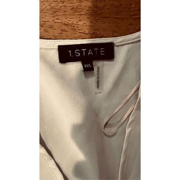 1. State White Twist Blouse Womens Size XXS New - Picture 5 of 11